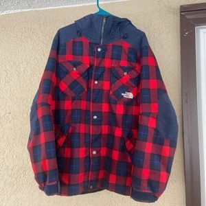 Red and Navy Blue North Face Ski/Snowboard Jacket
